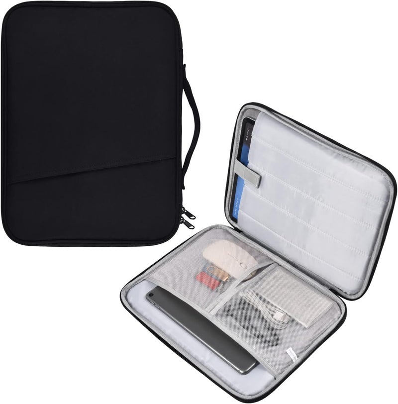 CASEDAO 12-12.9 Inch Tablet Sleeve Bag for 12.4" Samsung Galaxy Tab S10+ S9+ Plus/S8+/S7+ Plus/S7 FE,2025 13" iPad Air M3 M2/iPad Pro M5 M4/Pro 12.9"/Microsoft Surface Go 2 12.4"/Pro 11 10 Carrying Case-Black - Image 1